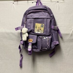 Kawaii Girls' Waterproof Nylon Backpack - Cute Multi-Pocket School Bag 0902